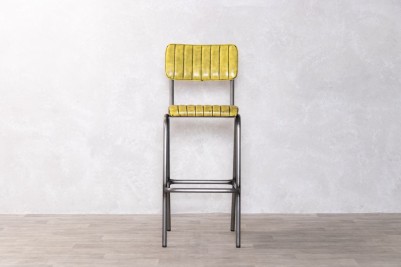 hammerwich-gunmetal-stool-yellow-front